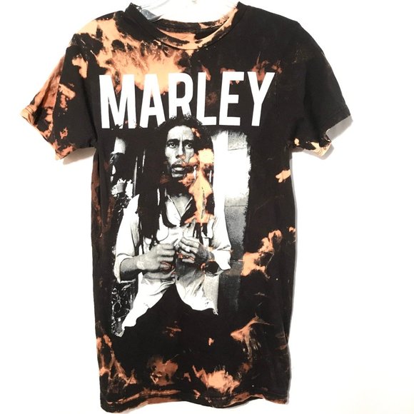 Vintage Tops - BOB MARLEY Custom Acid Wash Shirt Tie Dye VINTAGE